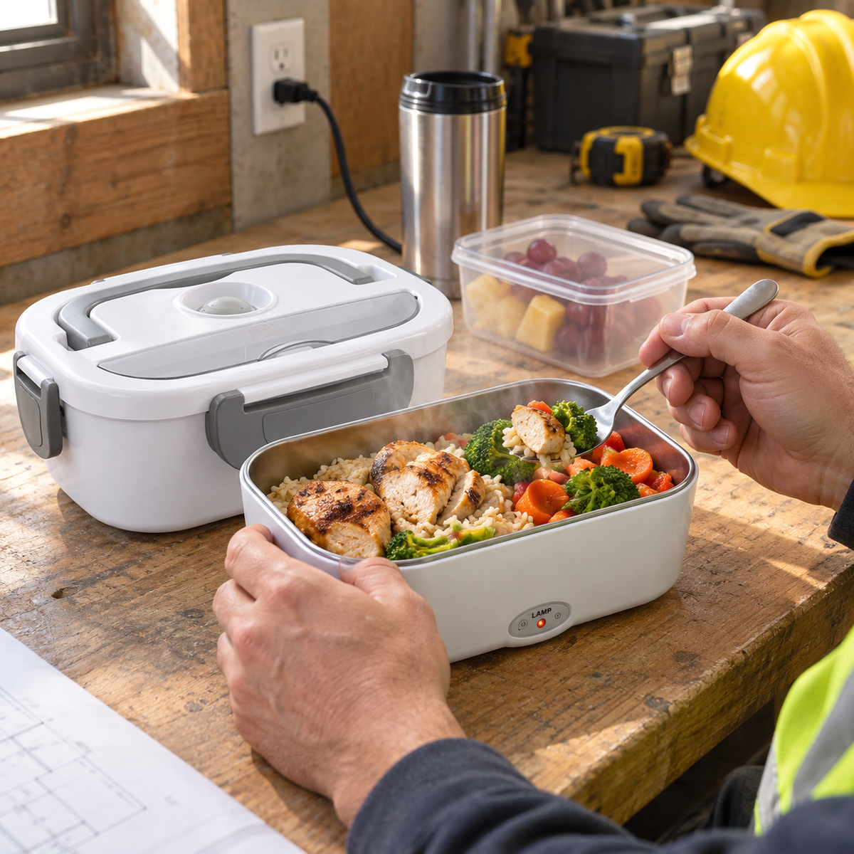 Portable Heated Lunch Box | Home + Car Food Warmer