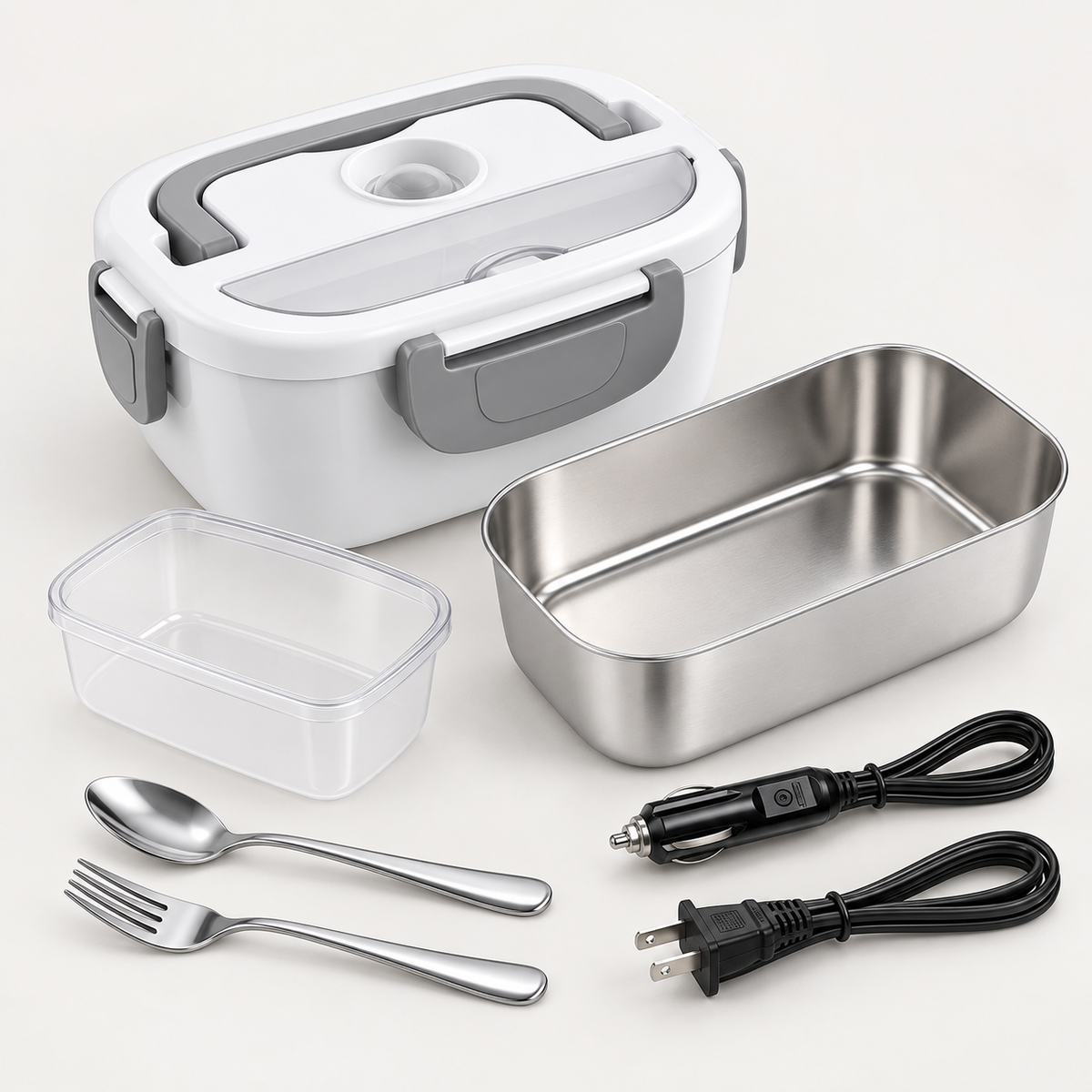Portable Heated Lunch Box | Home + Car Food Warmer