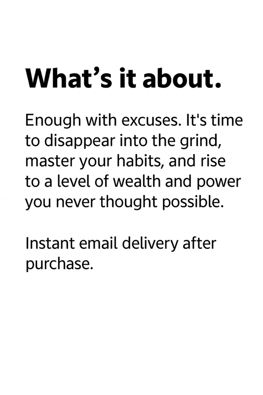 Rise In Silence: EBook For Mastering Discipline,Wealth & Power